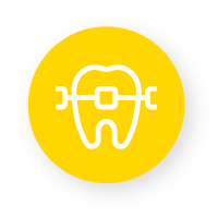 tooth with braces icon